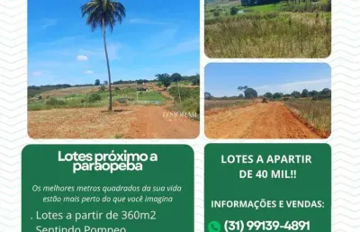 Terreno à venda em anguereta, curvelo  por r$ 40.000