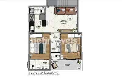 Venda apartamento 2 quartos santa branca belo horizonte
