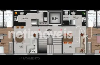 Apartamento com 2 quartos à venda na Rua Dona Queridinha, Itapoã, Belo Horizonte
