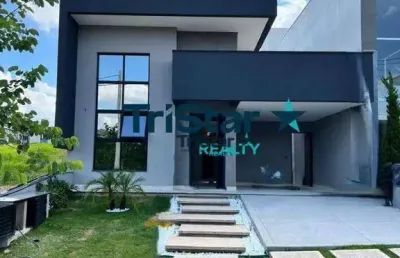 Ca0115 - casa nova terrea poucos dias da entrega em condominio fechado com lazer completo - at. 214m² - ac. 152m² - park gran reserve indaiatuba sp -
