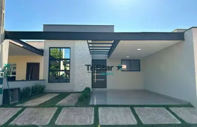 Ca0447 - belissima casa térrea em condomínio fechado - at 150m² - ac 104,92m² - vila ytu -indaiatuba-sp