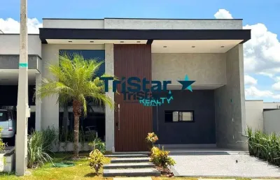 Tristar realty - ca0086 - casa recém entregue com acabamento unico em condominio fechado - at. 200m² -ac. 132m² - park gran reserve - indaiatuba - sp