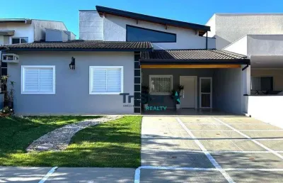 Ca0502 - casa terrea mobiliada com ampla area gourmet em condominio fechado com localizaçao unica - at 300m² - ac 200m² - green view residencie indaia