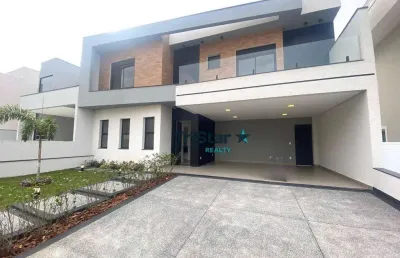 Ca0522 - sobrado com acabamento fino à  venda com piscina em condomínio clube at. 300m² - ac. 260m² - jardins di roma indaiatuba/sp