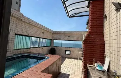 Cobertura com 2 dormitórios para alugar, 148 m² por r$ 6.000,00/mês - aviação - praia grande/sp