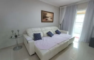 Apartamento com 2 dormitórios para alugar, 89 m² por r$ 4.500,00/mês - vila guilhermina - praia grande/sp