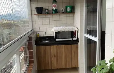 Apartamento com 2 dormitórios à venda, 55 m² por r$ 370.000,00 - vilamar - praia grande/sp