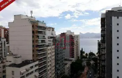 Belíssima cobertura linear com vista para a praia! composta por 3 qtos sendo 2 suítes, 2 vagas à venda, 246 m² por r$ 2.700.000 - icaraí - niterói/rj