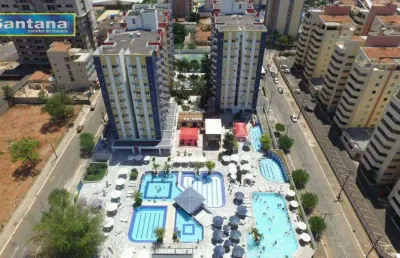 Apartamento com 1 dormitório à venda, 44 m² por r$ 140.000,00 - do turista - caldas novas/go