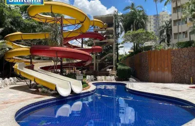 Apartamento com 1 dormitório à venda, 35 m² por r$ 75.000 - golden grande hotel  - caldas novas/go
