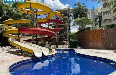 Apartamento com 1 dormitório à venda, 24 m² por r$ 75.000 - golden grande hotel - caldas novas/go