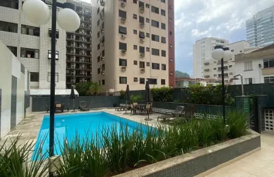 Locação na avenida da praia 2 dorm. r$ 4650,00/mês em santos sp