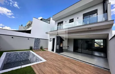 Casa à venda com 3 suites, closet, piscina, 4 vahas - 200m² - reserva ermida, jundiaí, sp