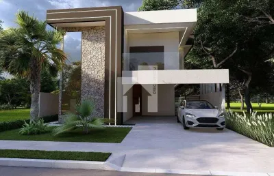 Casa à venda em construção, 185m² construídos, 3 suites, garagem 4 autos, piscina, condominio gran