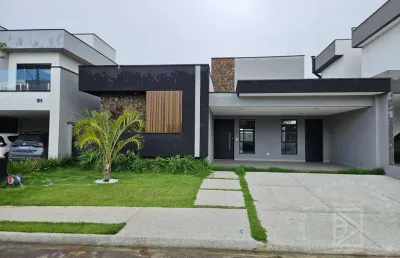 Casa térrea em condomínio fechado, 162,95m², 3 quartos, hobby box, caçapava