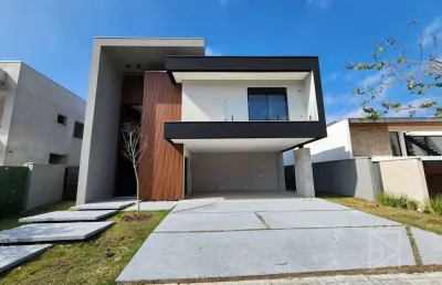 Sobrado novo com 3 suítes 371m² escritório, piscina, 4 vagas alphaville