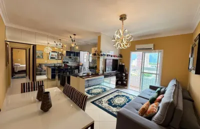 Apartamento para venda em praia grande, caiçara, 2 dormitórios, 1 suíte, 2 banheiros, 1 vaga