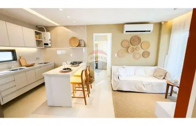 Apartamento de 2 quartos, pé na areia e vista mar, no resort beach way riviera