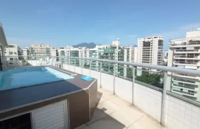 Cobertura 04 quartos, 240 m², mobiliado villas da barra