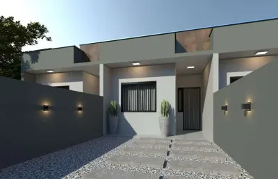 Casa geminada à 1200mts da praia, no bairro gravatá em navegantes/sc