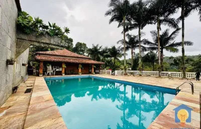 Chácara com 5 dorms para alugar, 1400 m² por r$ 8.400/mês - jardim itatiaia - centro, embu das artes/sp