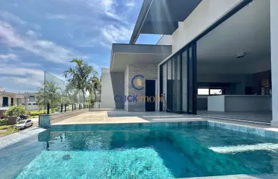 Casa em condomínio fechado com 4 quartos à venda na rua das palmas, 5, alphaville dom pedro 2, campinas, 380 m2 por r$ 4.450.000