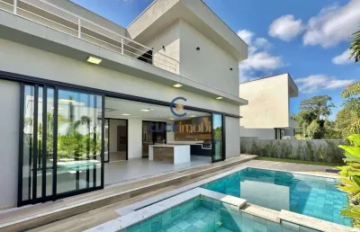 Casa em condomínio fechado com 4 quartos à venda na rua das palmas, 1, alphaville dom pedro 3, campinas, 388 m2 por r$ 4.600.000