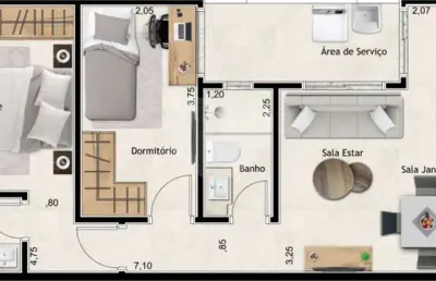 Apartamento com 2 quartos à venda no Centro, Santo André 