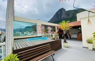 Cobertura com 1 quarto à venda na rua do humaitá, humaitá, rio de janeiro, 175 m2 por r$ 1.970.000
