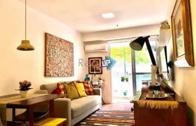 Flat com 2 quartos à venda na avenida epitácio pessoa, lagoa, rio de janeiro, 58 m2 por r$ 870.000