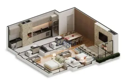 Apartamento com 2 quartos à venda na Travessa Do Colégio, 150, Várzea Grande, Gramado