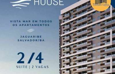 Apartamento padrão 2/4 frente mar, com suite, ao lado do hiper ideal, novo