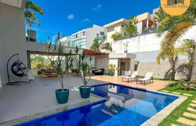 Casa alto padrão em alphaville 2, com 3 suites, finamente decorada, porteira fechada
