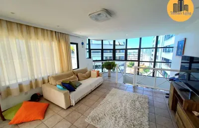 Cobertura duplex na pituba, com 270m², com 4/4 sendo 3 suites, reformada que aceita permuta como parte do pagamento.
