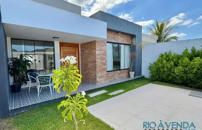 Linda casa linear à venda no condomínio reserva das garças