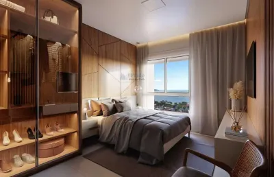 Lançamento à venda,79m² privativos, 2 dormitórios 1 sendo suíte, 1 vaga, centro, penha, sc