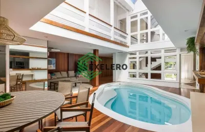 Casa com 5 quartos à venda na avenida dos búzios, 1649, jurerê internacional, florianópolis por r$ 7.850.000