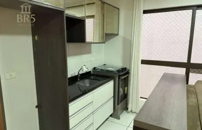 Apartamento com 1 quarto todo mobiliado à venda, 28 m² privativa- cabral - curitiba/pr
