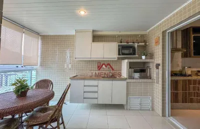 Apartamento com 3 dormitórios à venda, 173 m² por r$ 1.550.000,00 - canto do forte - praia grande/sp