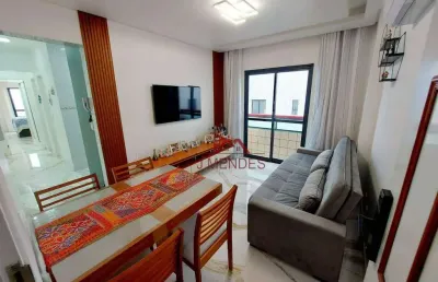Apartamento com 2 dormitórios à venda, 55 m² por r$ 535.000,00 - caiçara - praia grande/sp