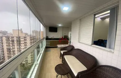 Apartamento com 3 dormitórios à venda, 115 m² por r$ 980.000,00 - vila assunção - praia grande/sp