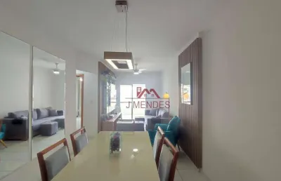 Apartamento com 2 dormitórios à venda, 82 m² por r$ 520.000,00 - tupi - praia grande/sp