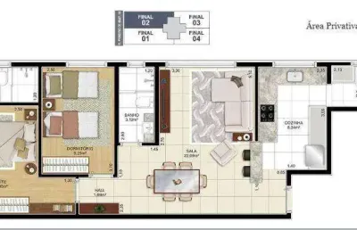 Apartamento com 2 dormitórios à venda, 77 m² por r$ 973.500,00 - aparecida - santos/sp