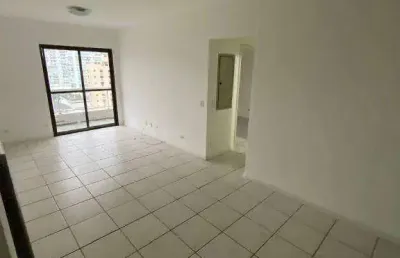 Apto com 2 dormitórios com sacada, dep. emp. e área com dep. de empregada para alugar, 90 m² por r$ 3.000 + encargos/mês - boqueirão - santos/sp