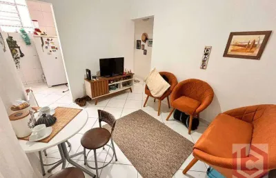 Apartamento com 2 dormitórios à venda, 55 m² por r$ 368.000,00 - embaré - santos/sp