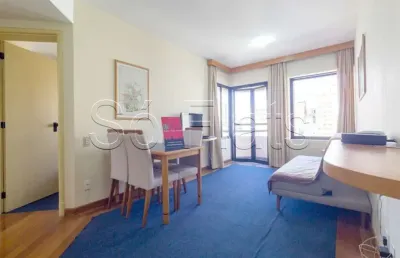 Flat conde luciano com 43m², 1 dormitório e 1 vaga de garagem para locação.