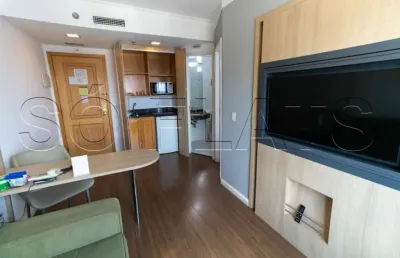 Flat mobiliado disponível para venda com 28m² e 01 vaga de garagem