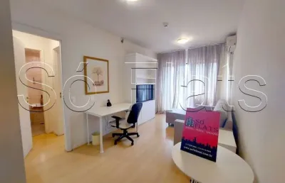 Flat disponível para locação no itaim, andar alto, ótimo empreendimento e excelente localização