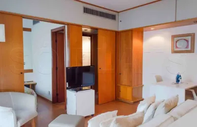Flat address para locação com 2 dormitórios e 2 vagas de garagem no itaim bibi.
