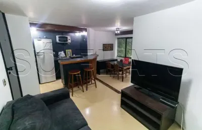 Flat disponível para locação no brooklin, próximo a marginal pinheiros e av. berrini.